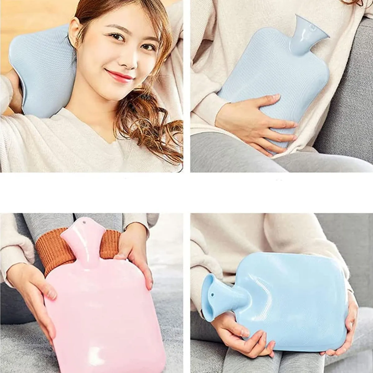 0394 (Medium) Rubber Hot Water Heating Pad Bag for Pain Relief