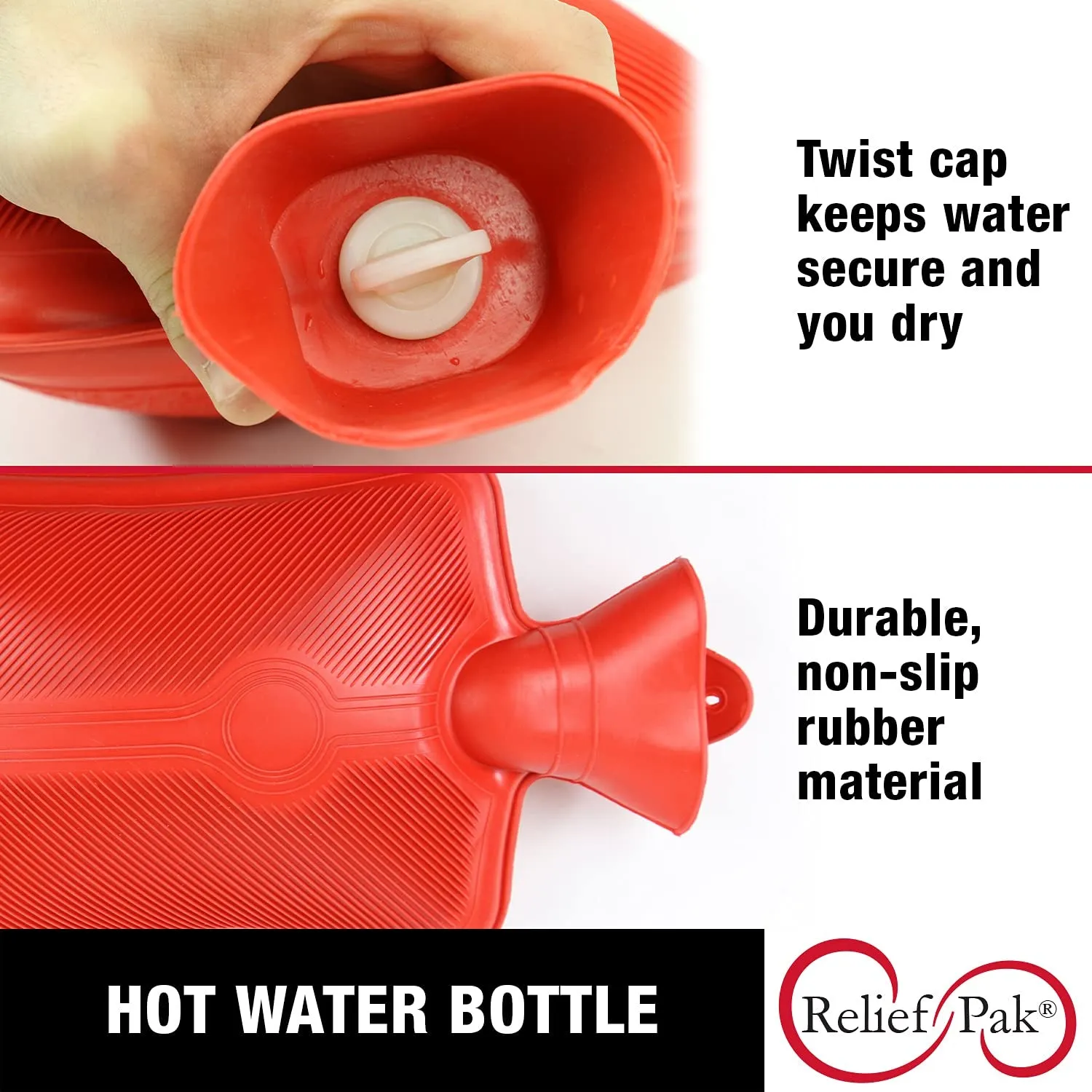 0394 (Medium) Rubber Hot Water Heating Pad Bag for Pain Relief