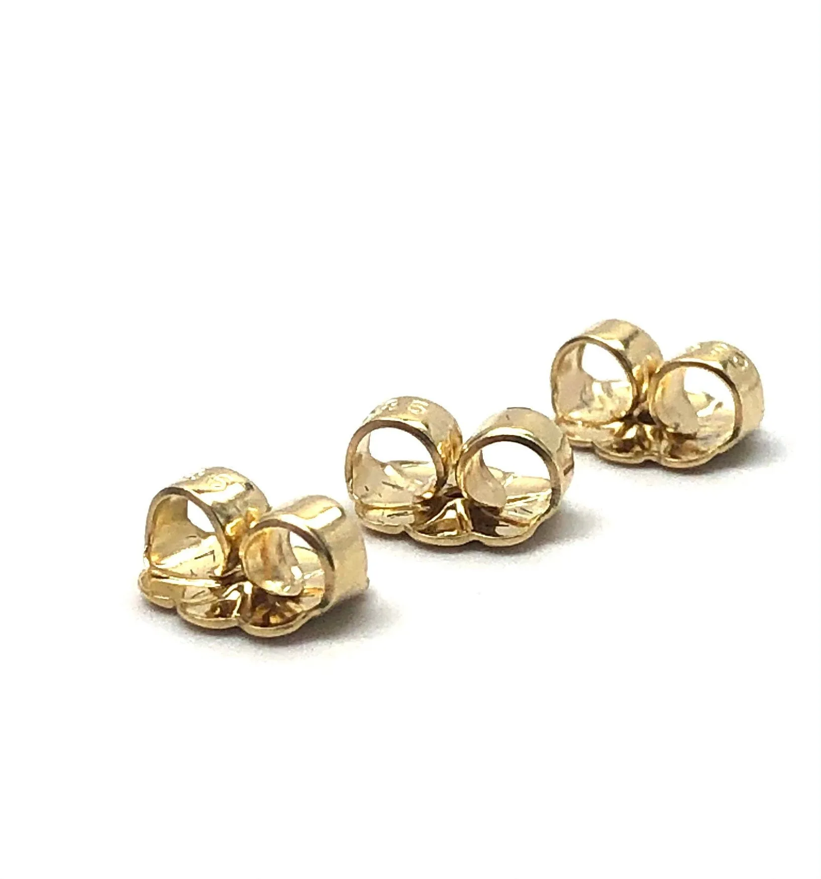 14K solid yellow gold flower earring backing, SKU# 11-27-601