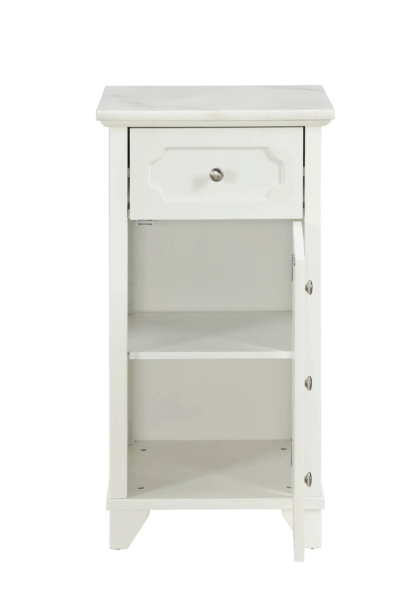 16" X 13" X 30" White Stunning Cabinet