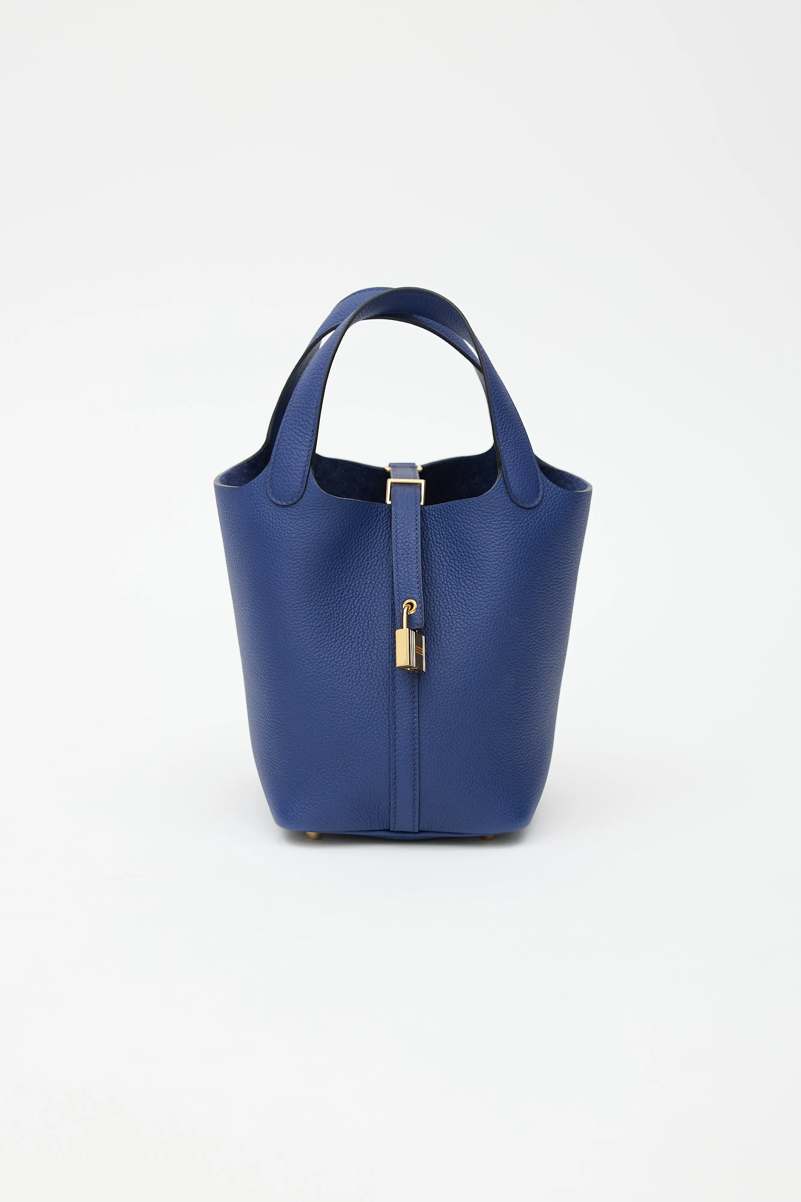 2022 Bleu Saphir Picotin Lock 18 Bag