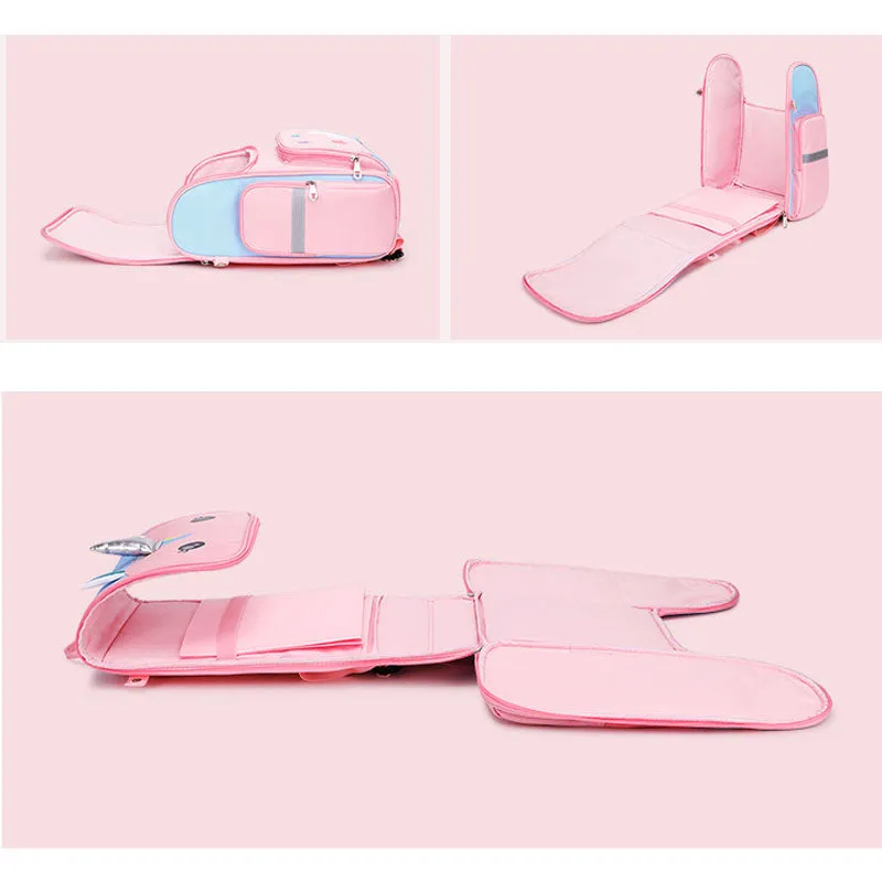 3D Cartoon Unicorn Backpacks Kids Bookbag For Grade 3-6 Student
