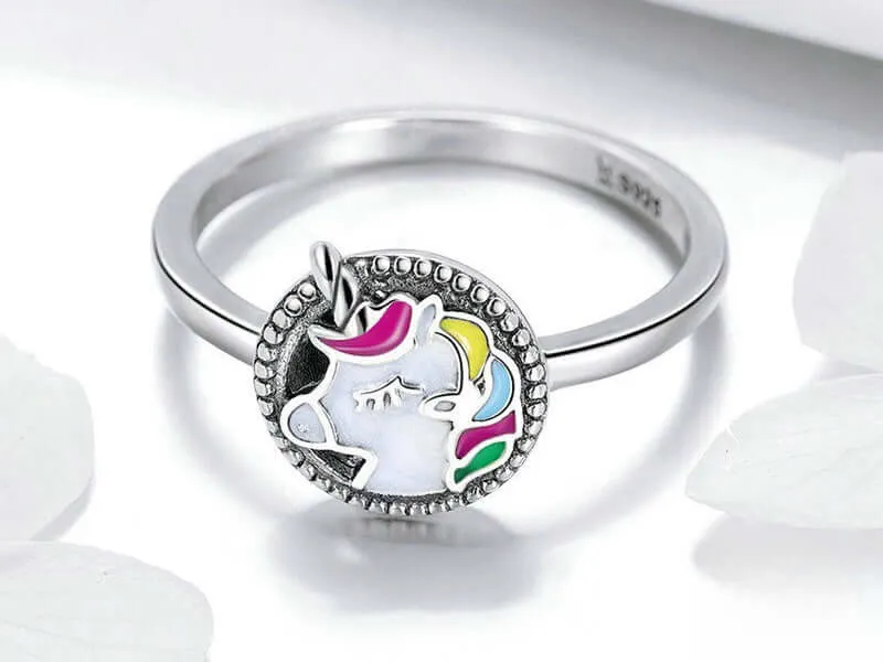 925 Silver Gorgeous Unicorn Ring