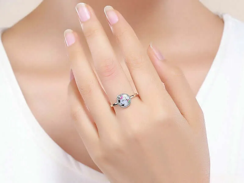 925 Silver Gorgeous Unicorn Ring