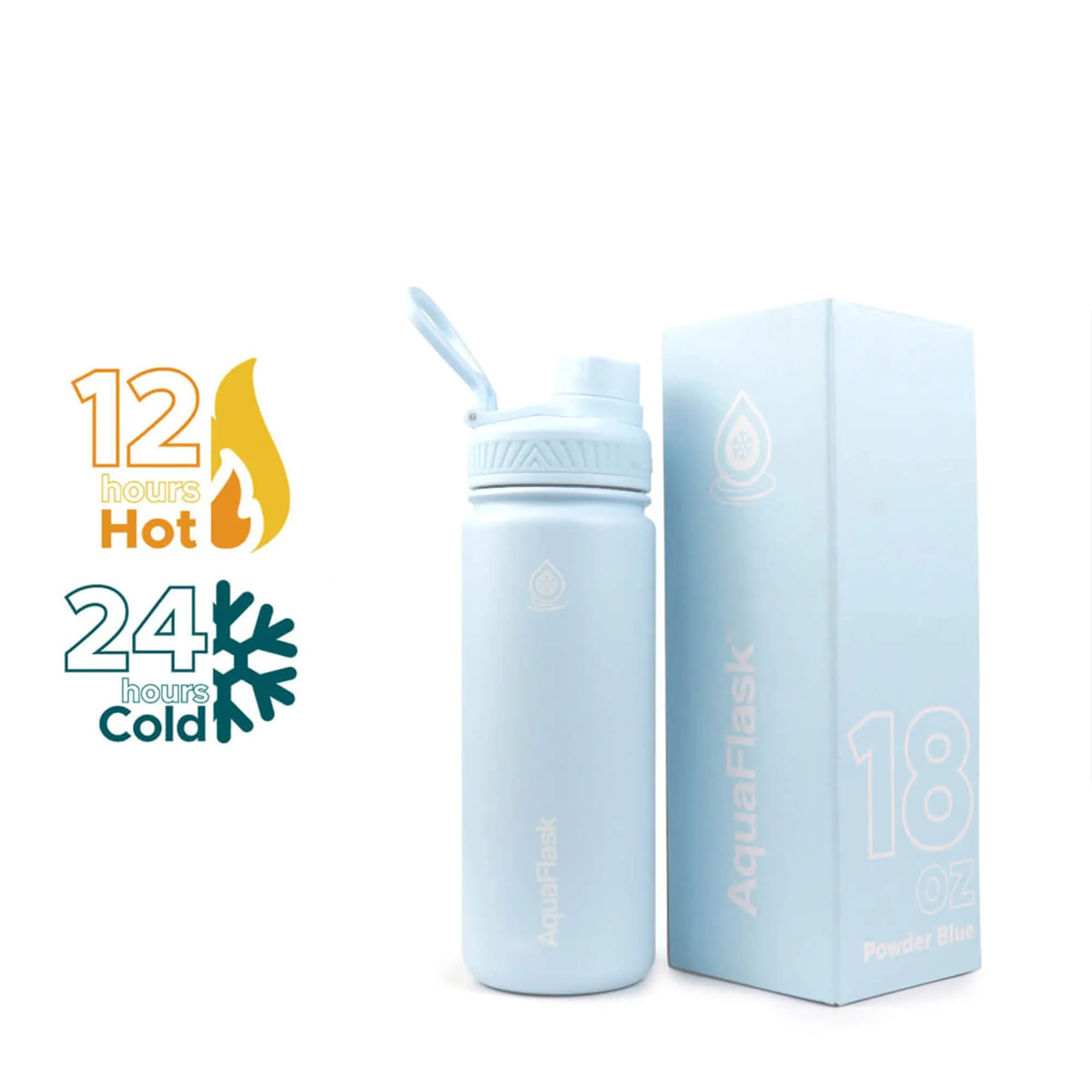 AquaFlask Original Vacuum Insulated Water Bottles 530ml (18oz)