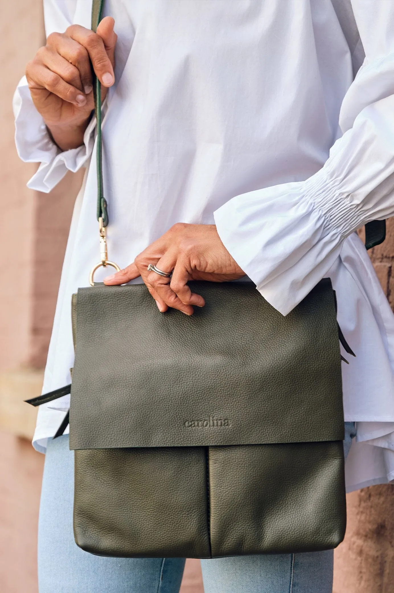 Barcelona Leather Handbag Olive Soft Leather
