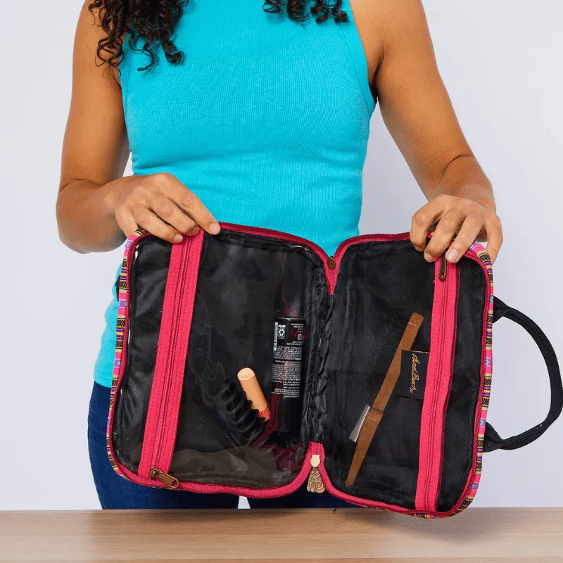 Blossoming Feline Travel Cosmetic Bag