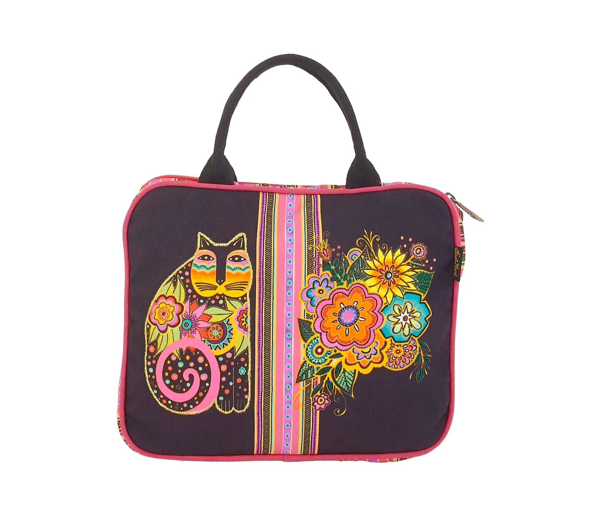 Blossoming Feline Travel Cosmetic Bag