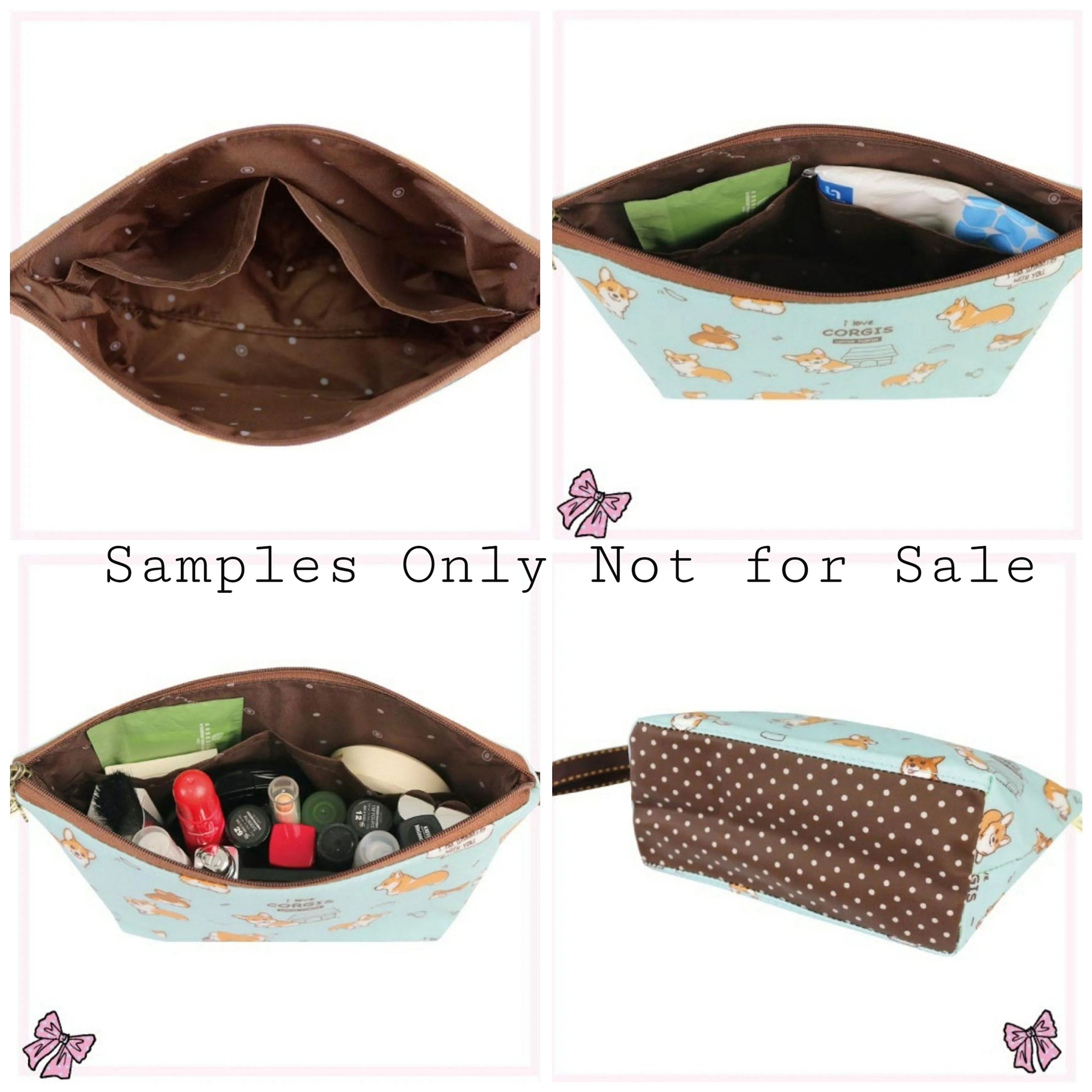 Blue Playful Dinos Dumpling Cosmetic Bag