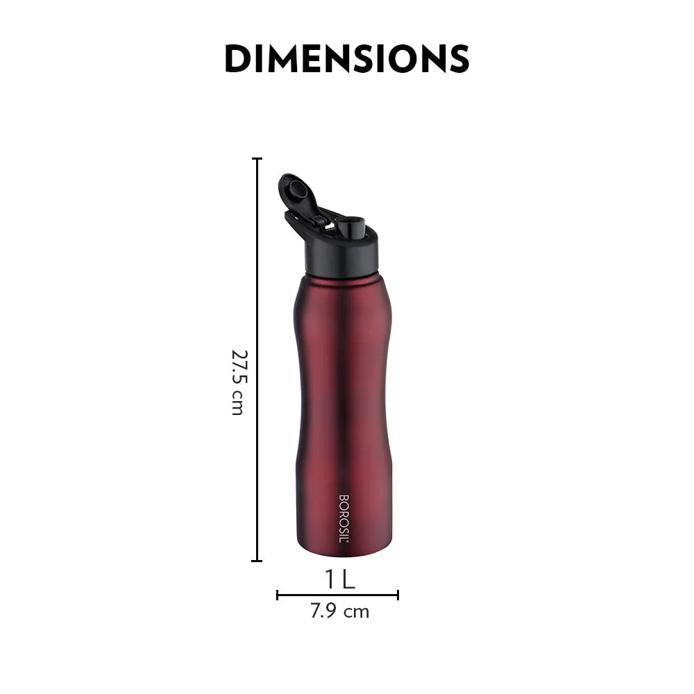 Borosil Grip n Sip Maroon