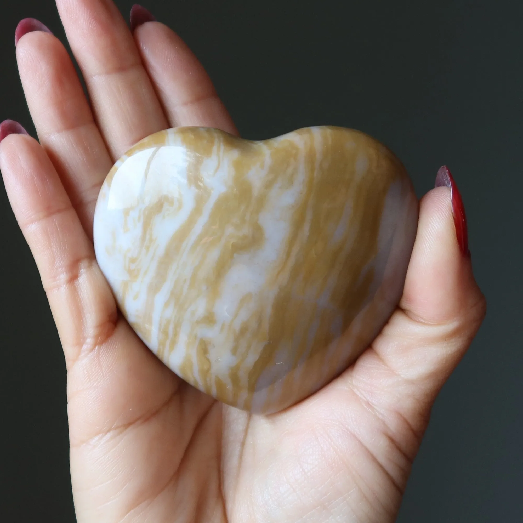 Brown Jasper Heart You're Simply Stunning
