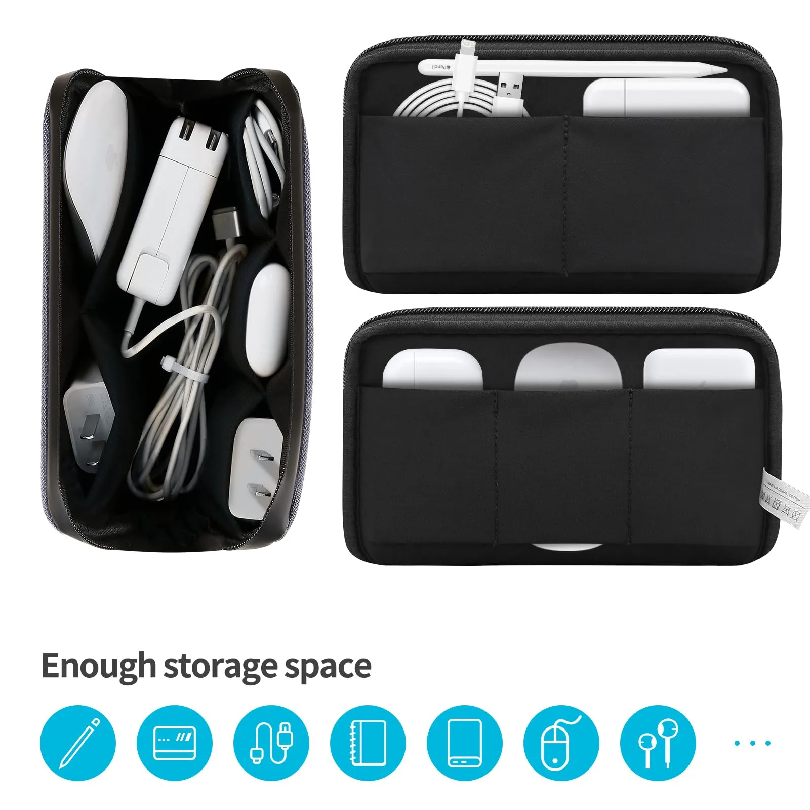 Cable organizer bag ,Waterproof cable organizer travel Electronic organizer on the go for USB