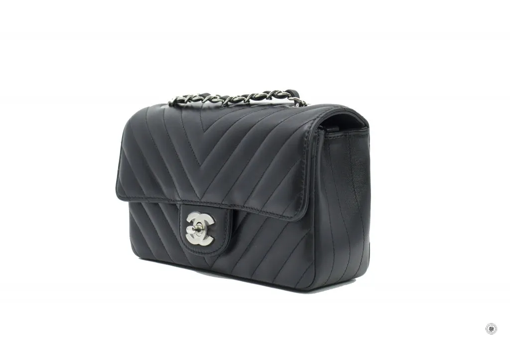 Chanel A69900 Y60594 CC Chervon  Black   94305 Lambskin 20CM Shoulder Bags Shw