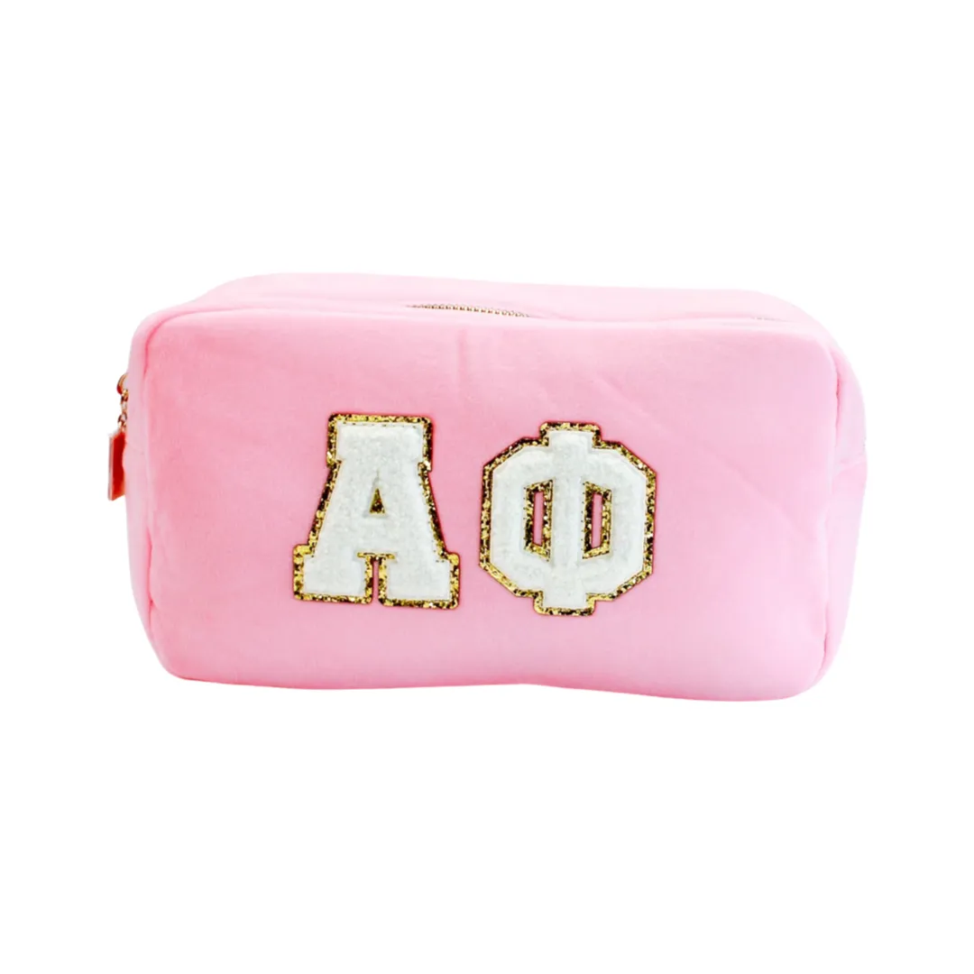 Chenille Sorority Cosmetic Bag