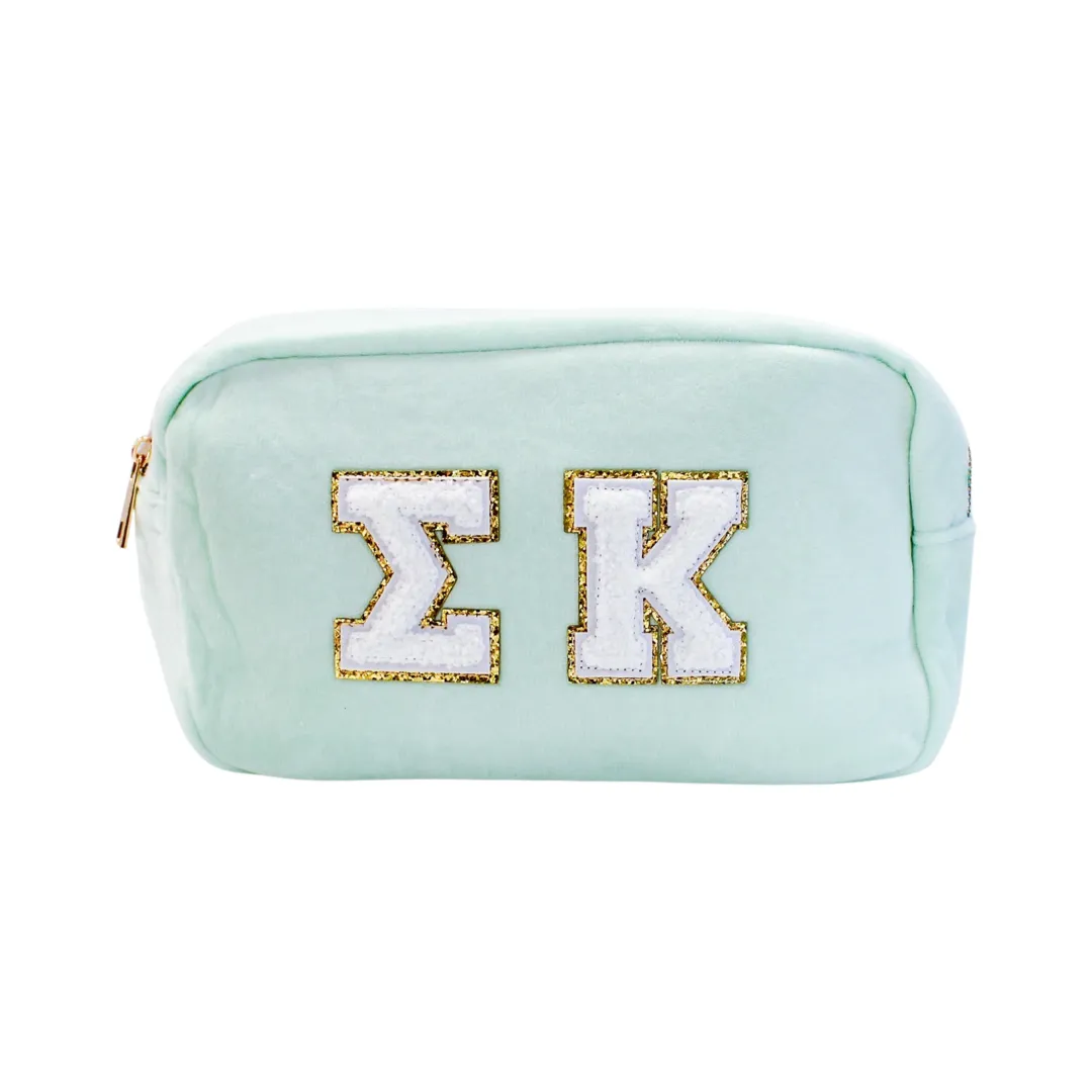Chenille Sorority Cosmetic Bag