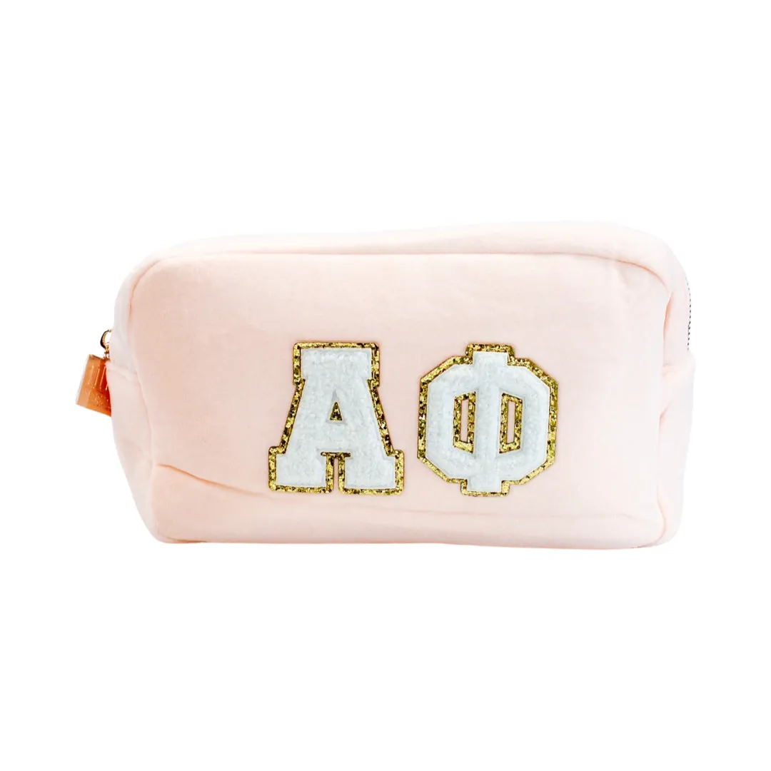 Chenille Sorority Cosmetic Bag