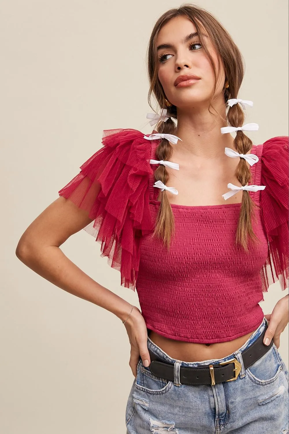 Chiffon Sleeve Top