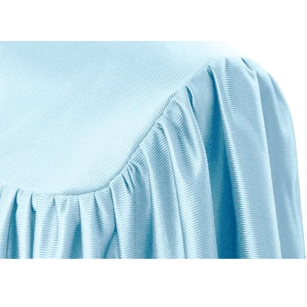 Child Shiny Light Blue Graduation Gown - Preschool & Kindergarten Gowns