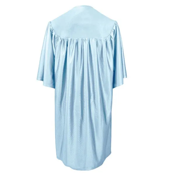 Child Shiny Light Blue Graduation Gown - Preschool & Kindergarten Gowns