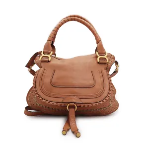 Chloe Calfskin Medium Perforated Marcie Top Handle Bag