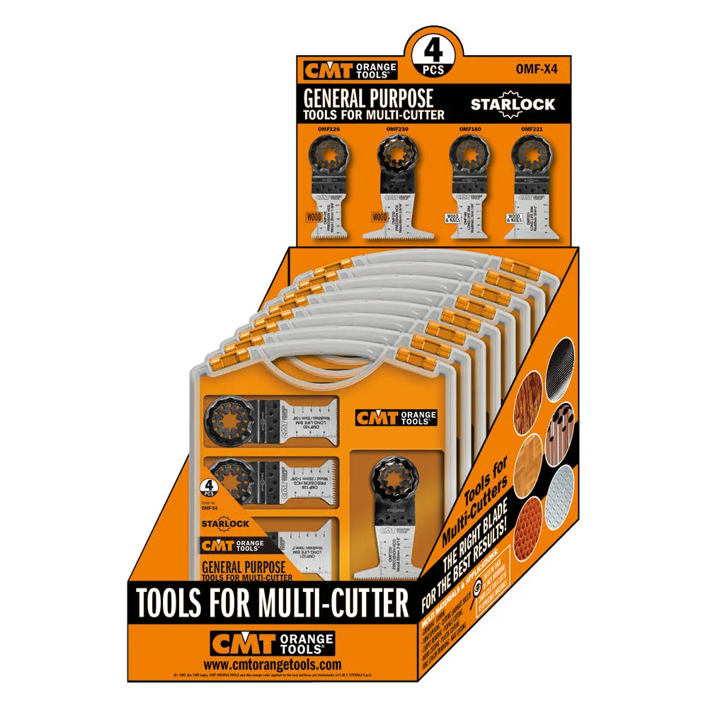 CMT Orange Tools OMF-X4 GENERAL PURPOSE SET FOR MULTI-CUTTERS (4-PCS.)
