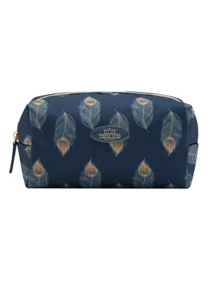 Cosmetic Bag Navy Gold Peacock