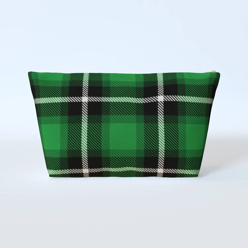 Cosmetic Bag - Textured Fabric Green