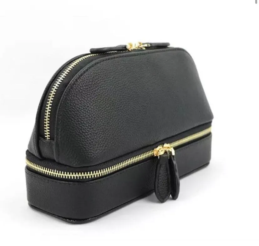Custom leather 2 in 1 jewelry/makeup travel bag, jewelry case, box, bridesmaids gift, vacation, traveling case,vanity pouch