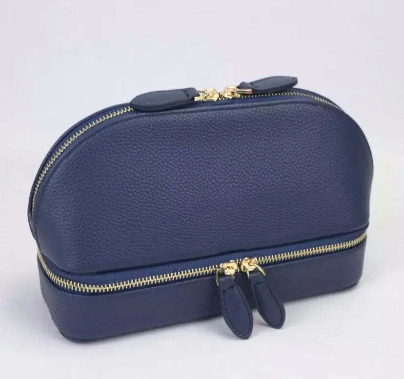 Custom leather 2 in 1 jewelry/makeup travel bag, jewelry case, box, bridesmaids gift, vacation, traveling case,vanity pouch