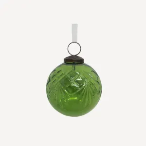 Cut Glass Bauble | Green