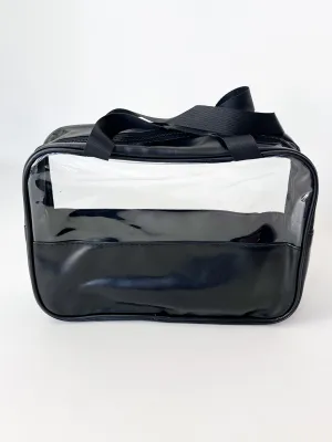 Dawn - Clear Zipper Travel Pouches (Black)