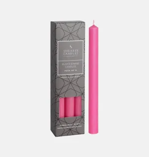 Deep Pink 10-inch Stunning Dinner Candles (Pack of 6)