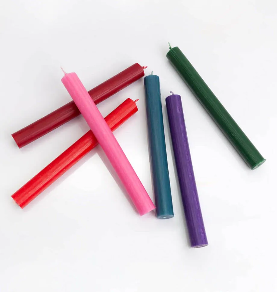 Deep Pink 10-inch Stunning Dinner Candles (Pack of 6)