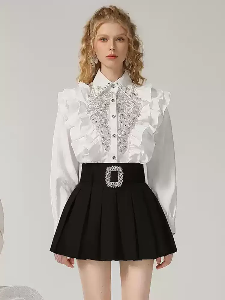 Elegant Bijou Pearl Gorgeous Blouse