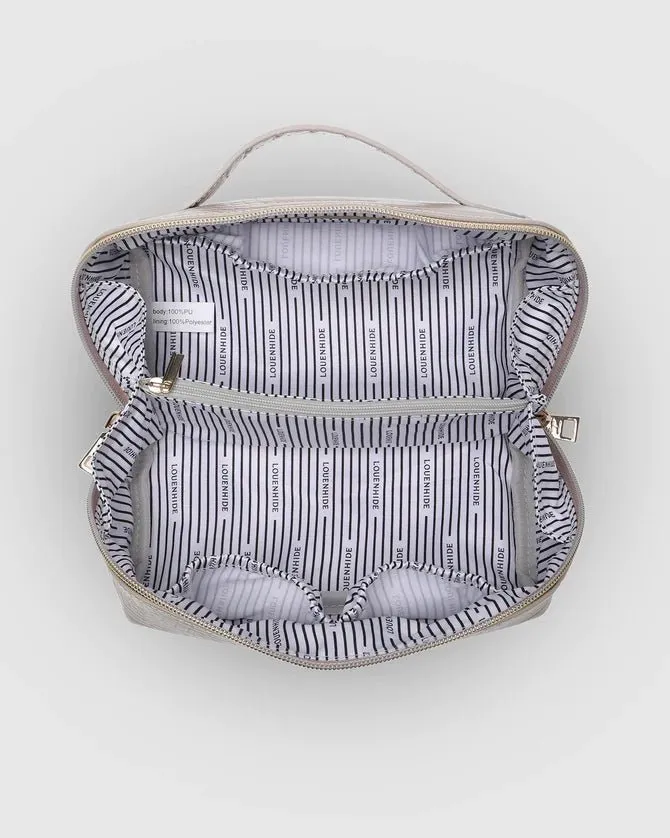 ELLIS MAKEUP BAG CROC PUTTY