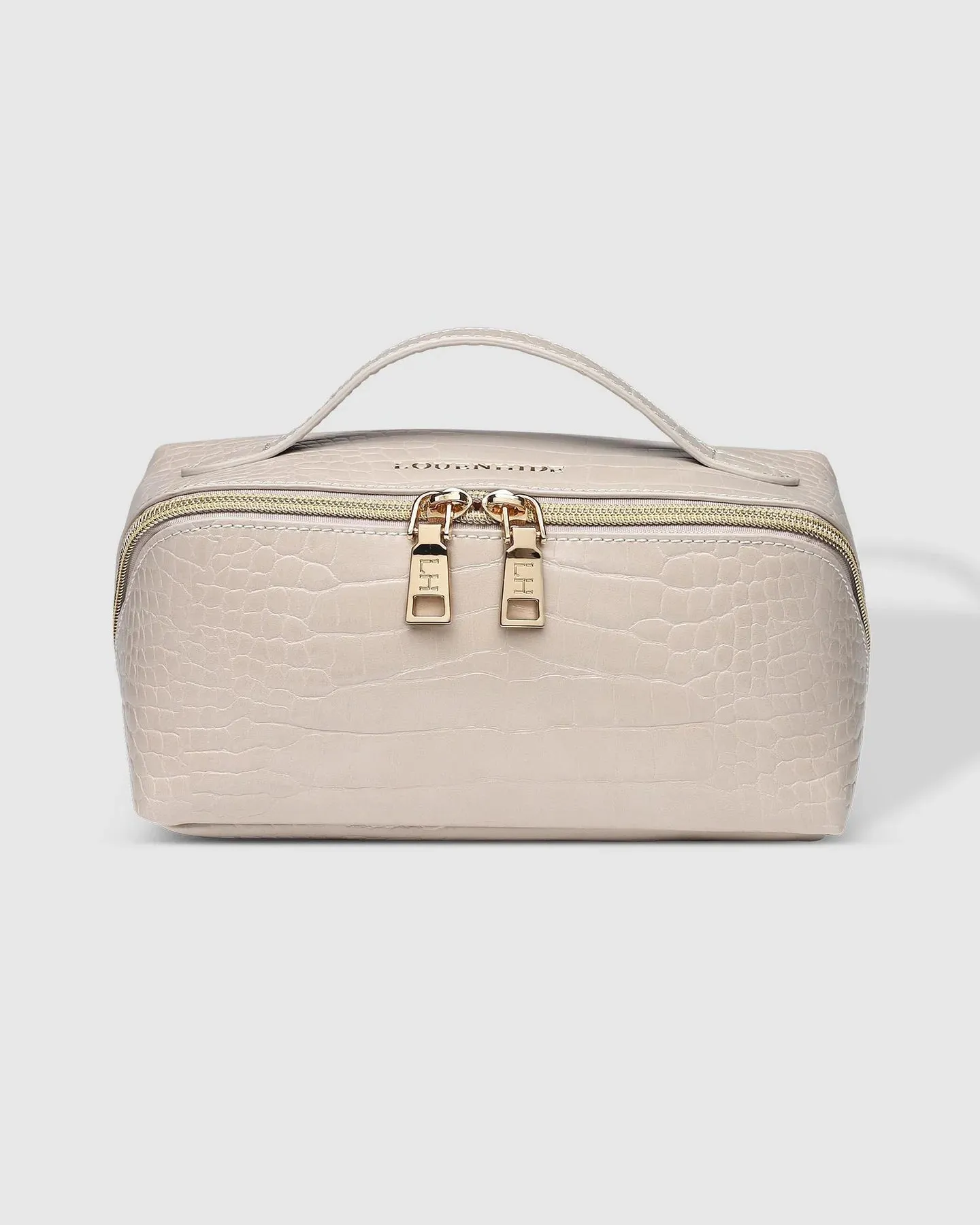 ELLIS MAKEUP BAG CROC PUTTY