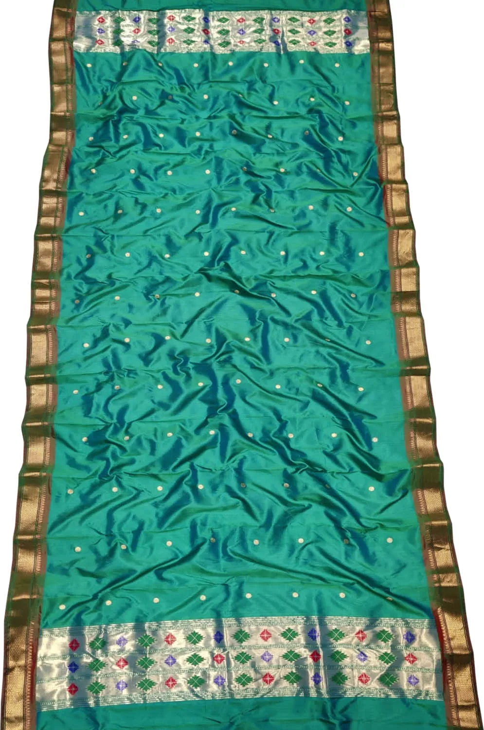 Enchanting Green Paithani Silk Dupatta: Timeless Elegance, Stunning Beauty