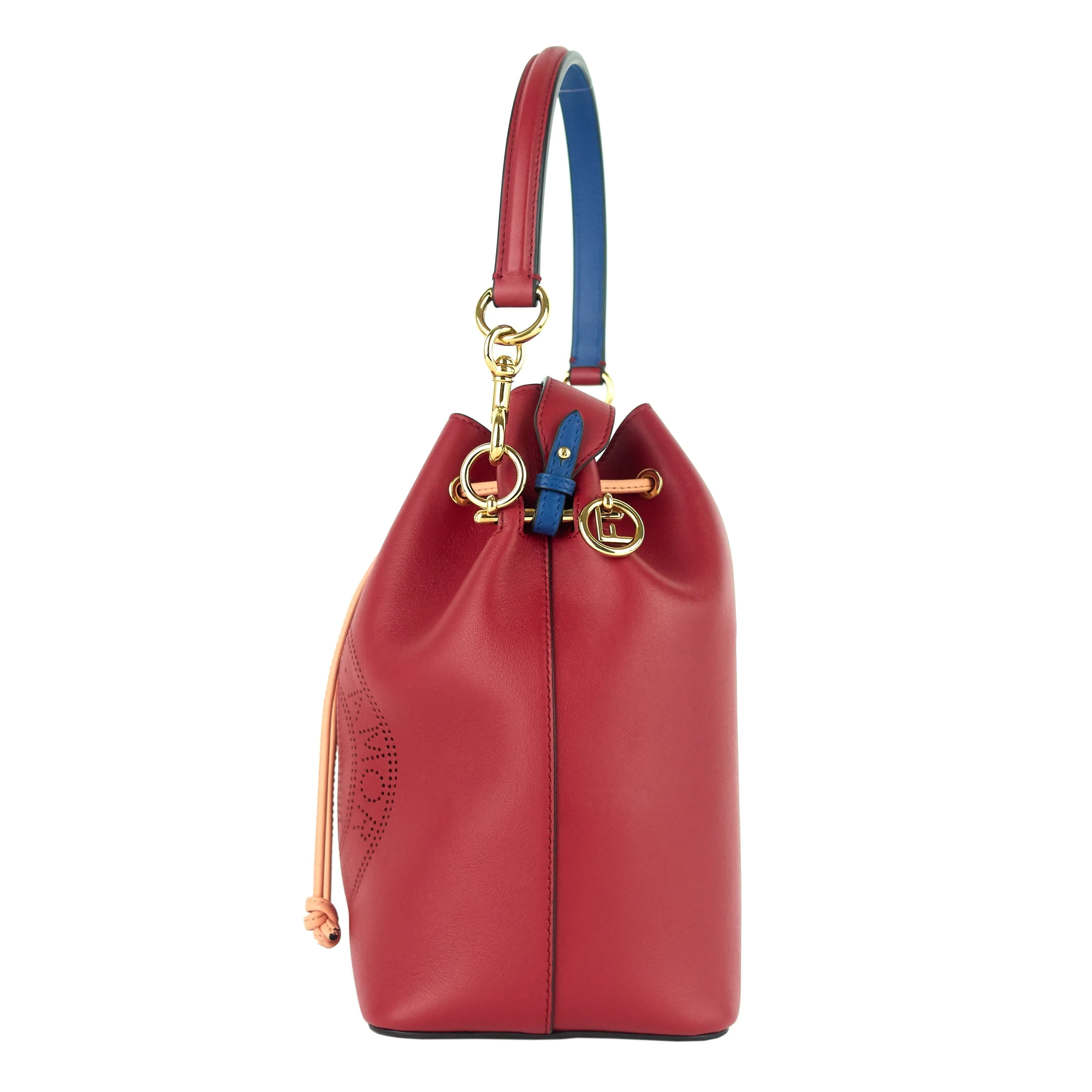 F is Fendi Perforated Mon Tresor Small Leather Bag