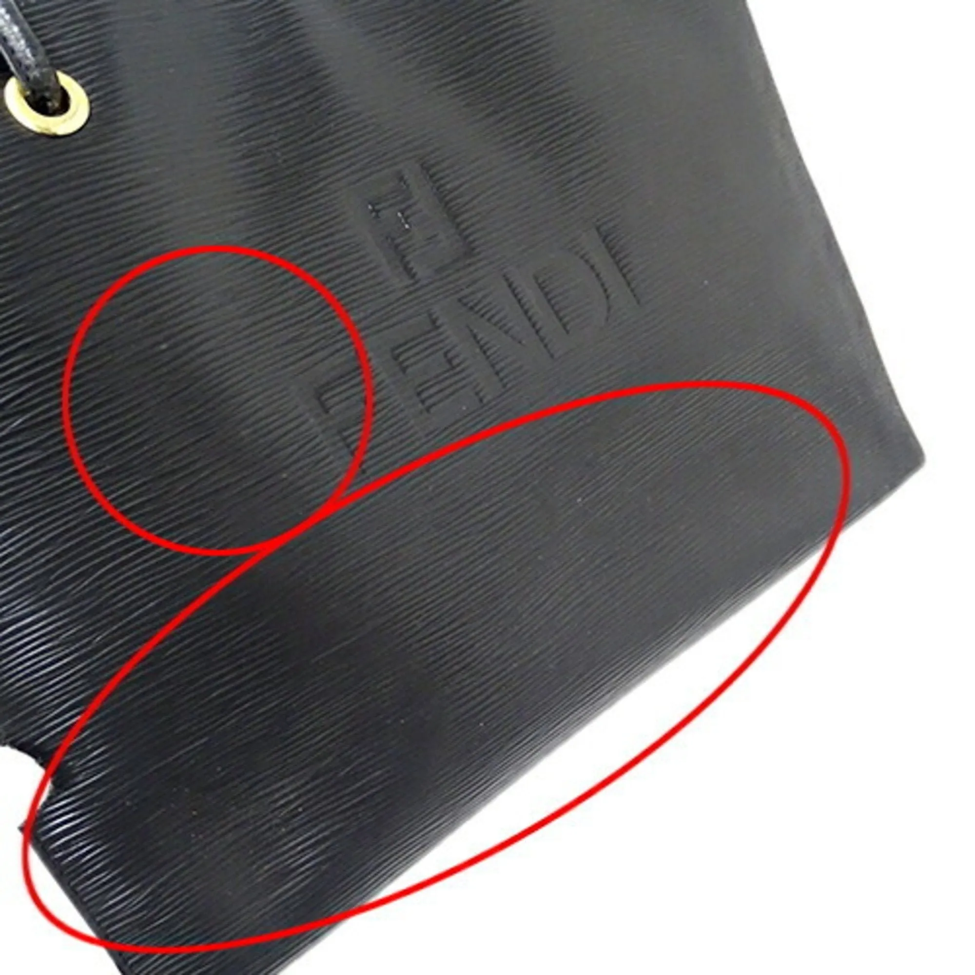 FENDI bag Lady's tote shoulder leather black