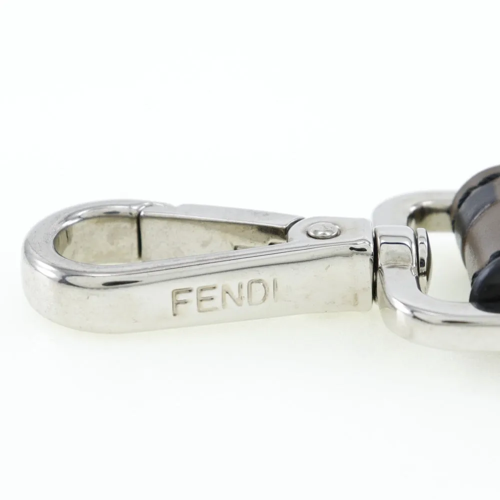 FENDI charm leather Brown key ring FF logo Women(Unisex) Used
