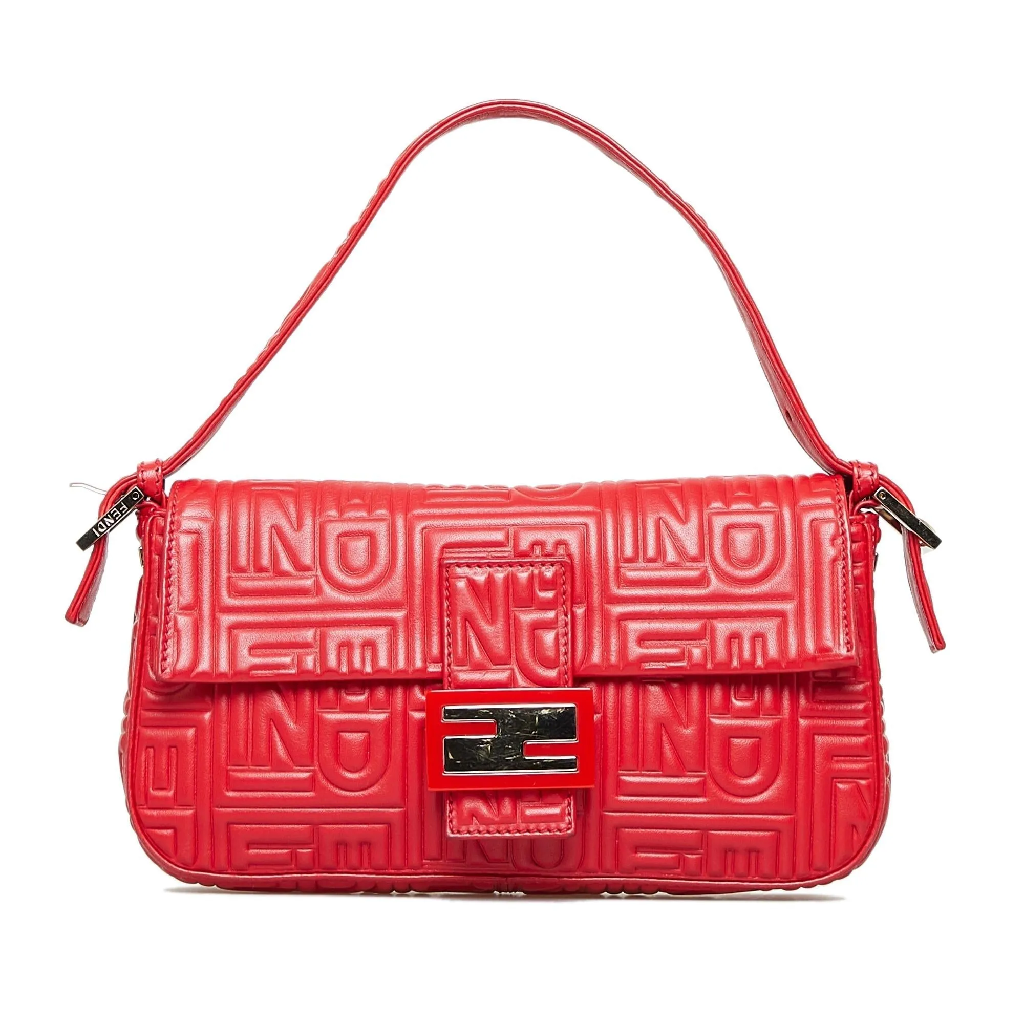 Fendi Embossed Leather Mamma Baguette (SHG-MZAgAO)
