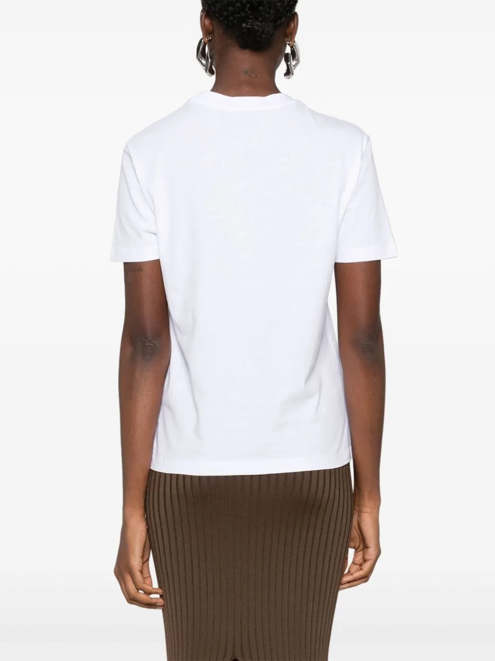 FENDI Embroidered Logo Cotton T-Shirt (SS24)