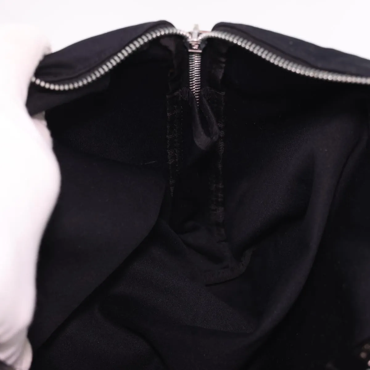 FENDI Hand Bag Nylon Black  bs4809
