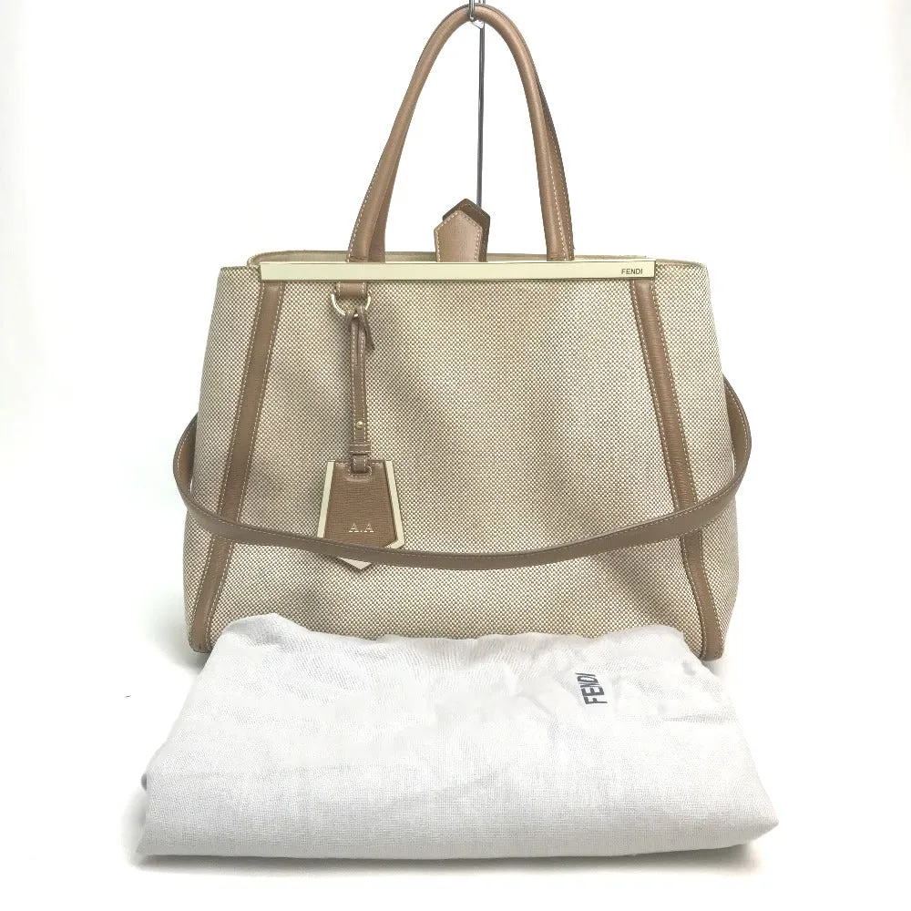 FENDI Handbag 8BH250 Canvas / leather Brown To joule Women Used
