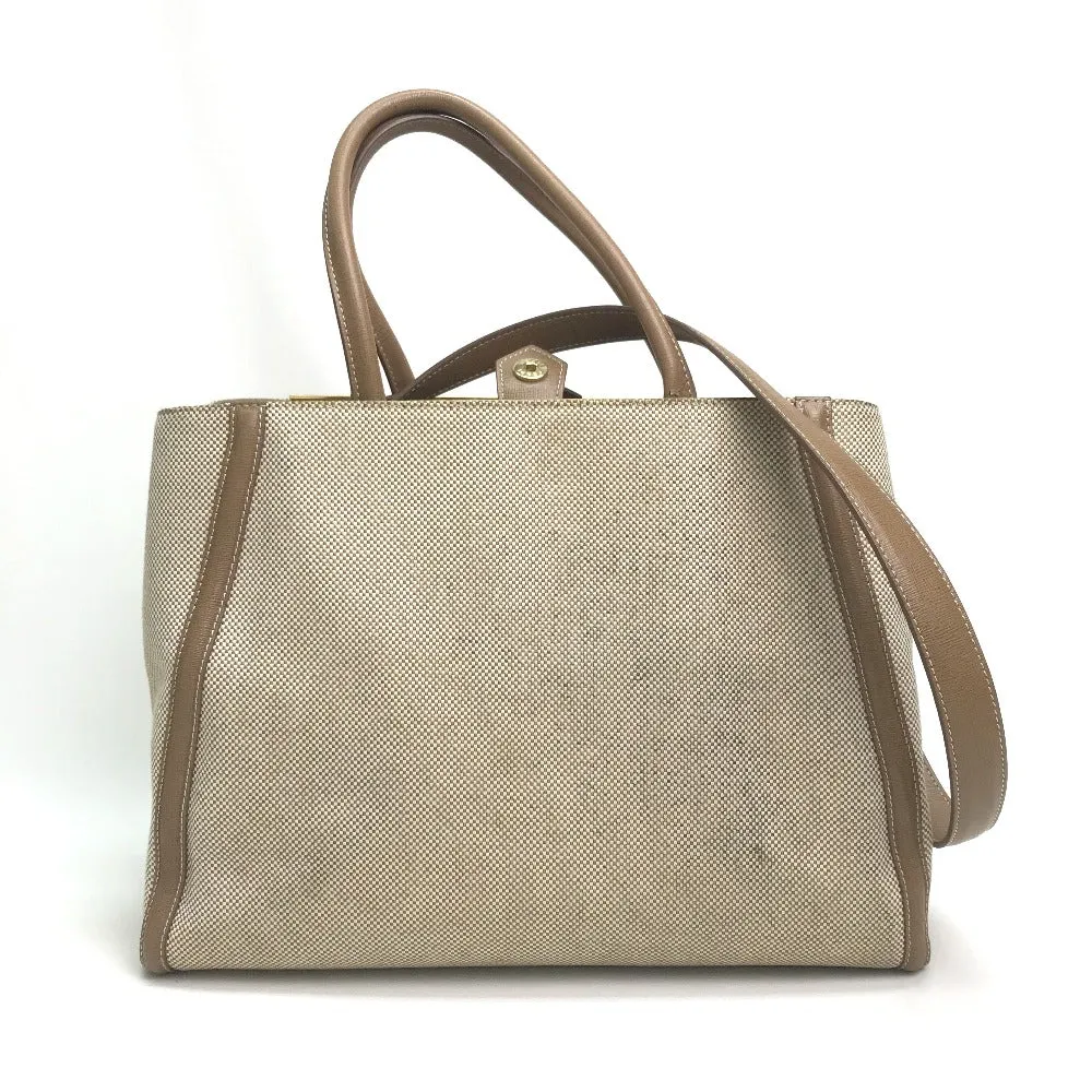 FENDI Handbag 8BH250 Canvas / leather Brown To joule Women Used