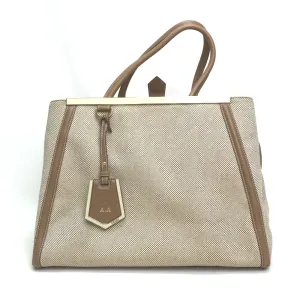 FENDI Handbag 8BH250 Canvas / leather Brown To joule Women Used