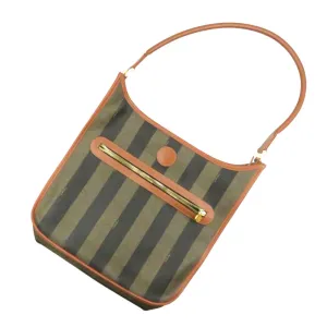FENDI Handbag PVC Brown Pekan Women Used