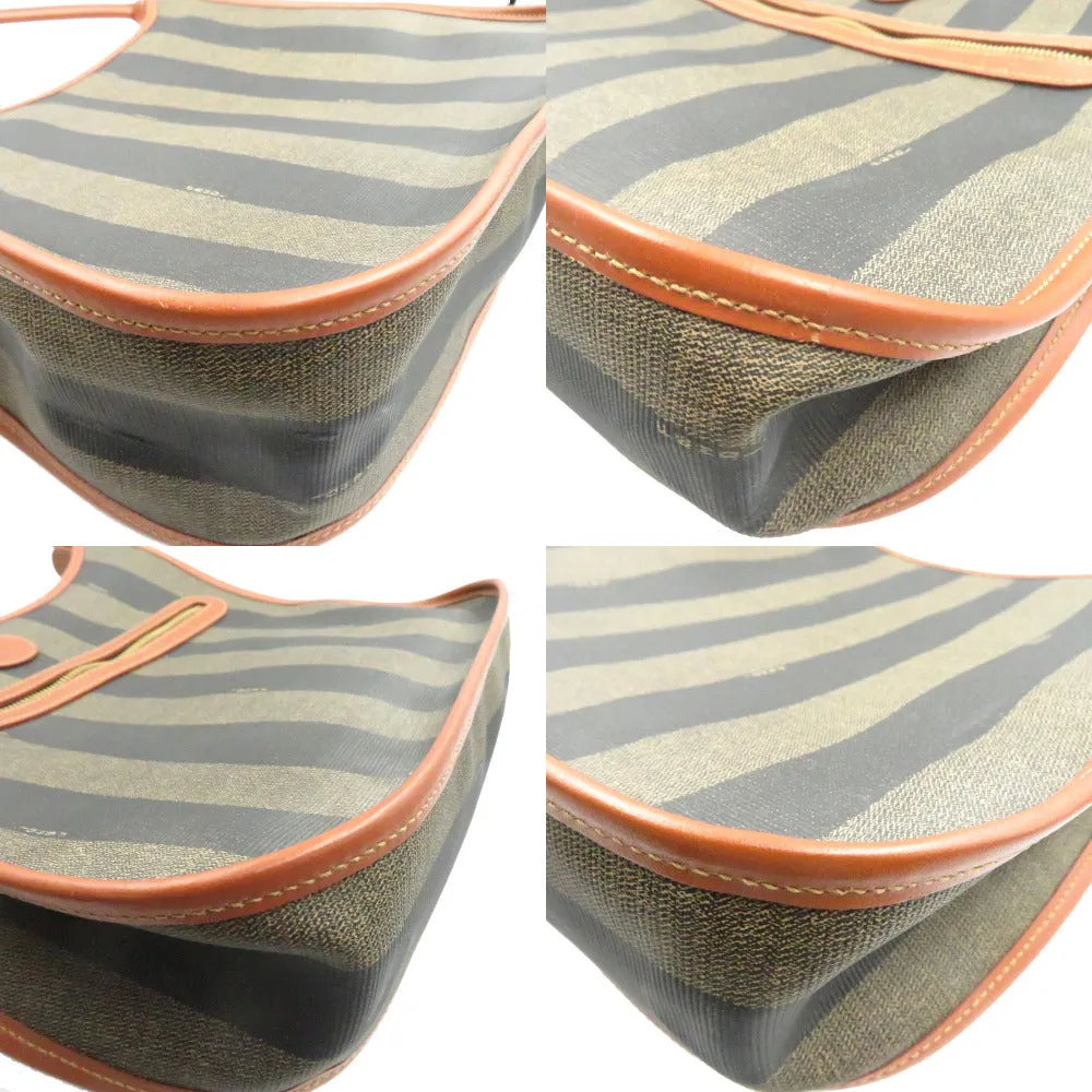 FENDI Handbag PVC Brown Pekan Women Used
