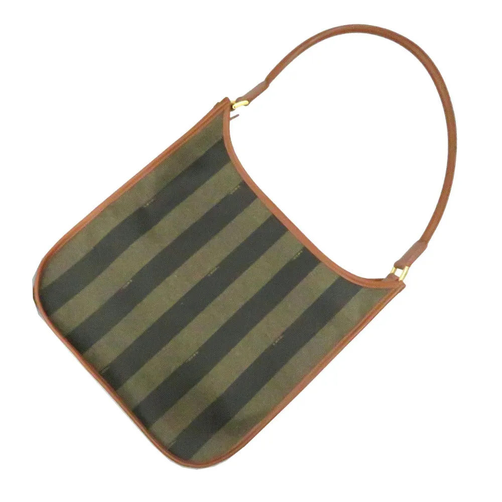FENDI Handbag PVC Brown Pekan Women Used