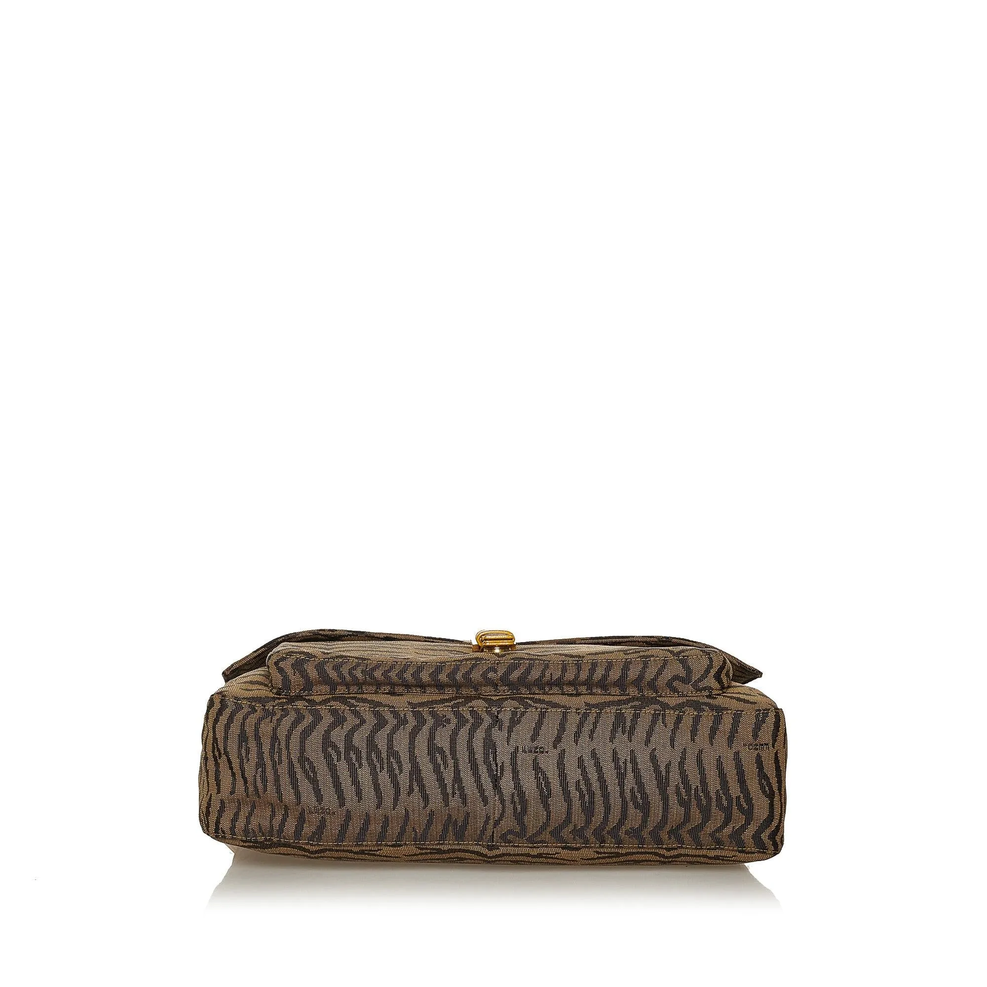 Fendi Tiger Print Canvas Shoulder Bag (SHG-37574)